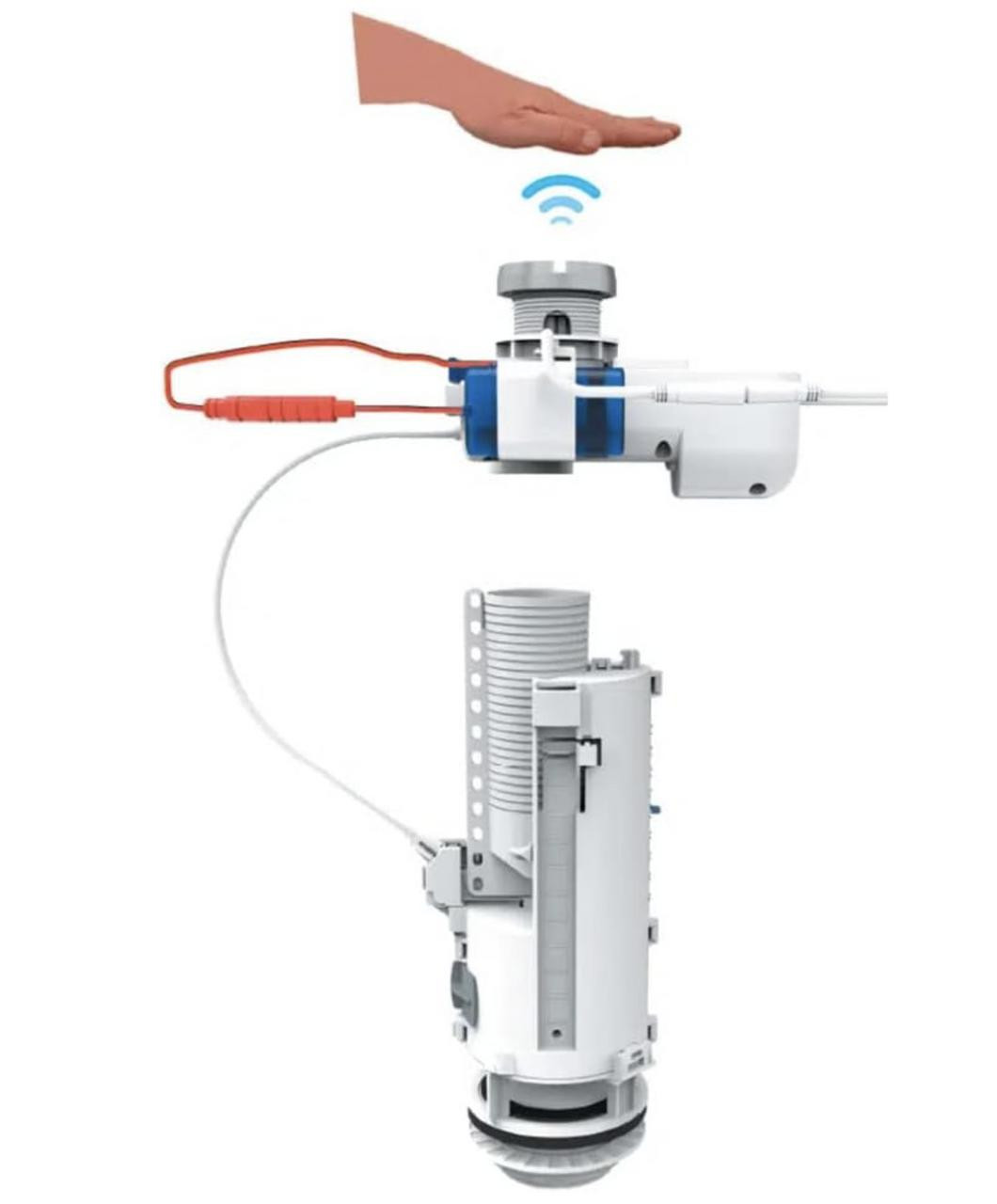 Siamp 10010735 Optima Auto Toilet Flush Valve With Contactless Sensor Button — Ferretería | Centro de Iluminación San Carlos