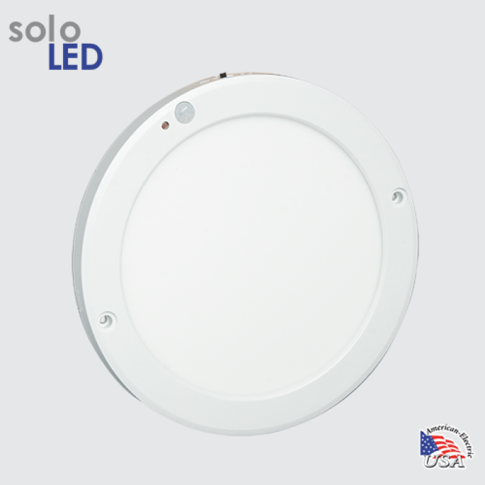 American Electric LÁMPARA LED 18W PARCHE REDONDA CON SENSOR BLANCA — Paneles LED | Centro de Iluminación San Carlos