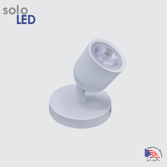 American Electric LÁMPARA LED 9W TIPO SPOT IP20 100-240V 701LMNS BLANCA BASE REDONDA 3000K — Spot LED | Centro de Iluminación San Carlos