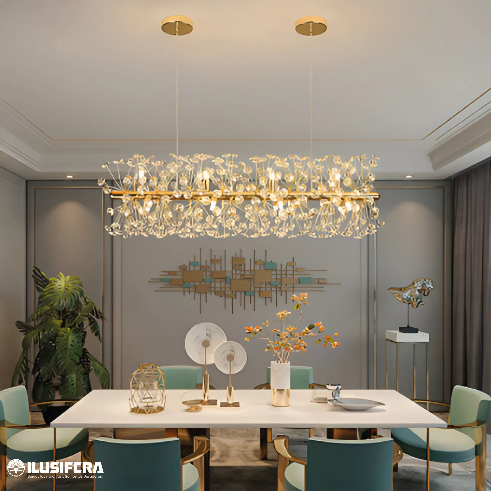 LAMPARA DE COLGAR SJ93101 CRISTAL G9 — Lámparas de Colgar | Centro de Iluminación San Carlos