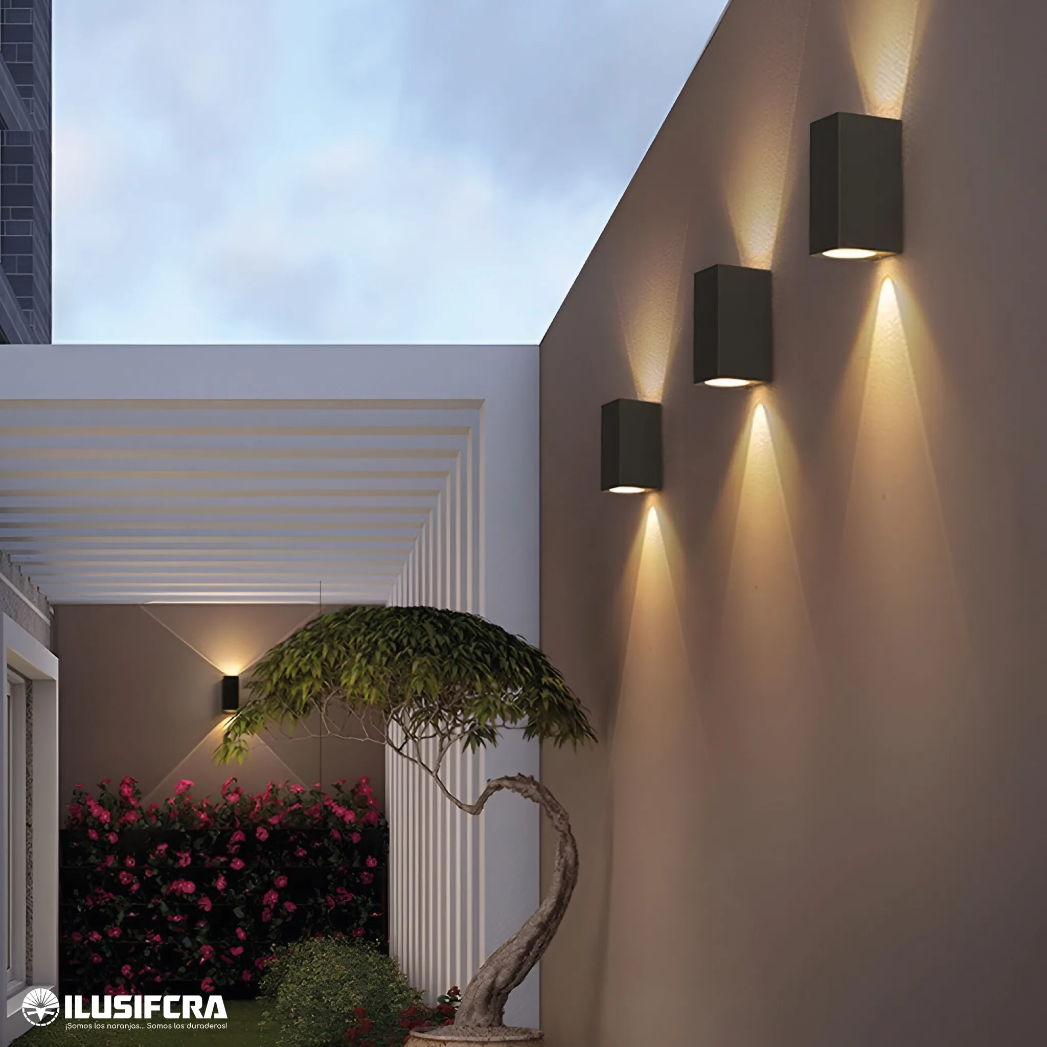 APLIQUE LED PARA PARED OS-W15/4-2-6W 8002 NEGRO 6000K O 3000K — Apliques LED de Pared | Centro de Iluminación San Carlos