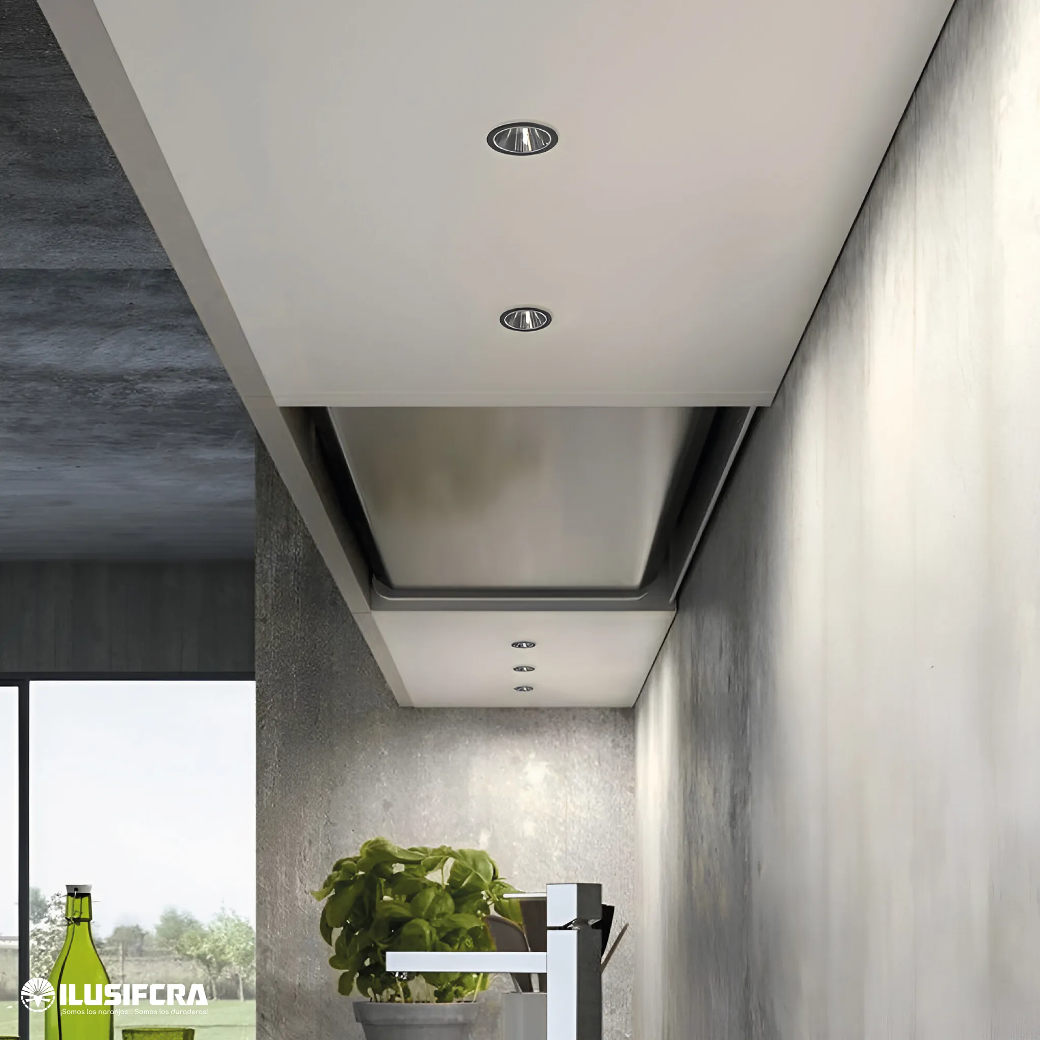 SPOT LED PT-3001 7W BASE NEGRO + BORDE NEGRO 6500K ILUSIFCRA — Spot LED | Centro de Iluminación San Carlos