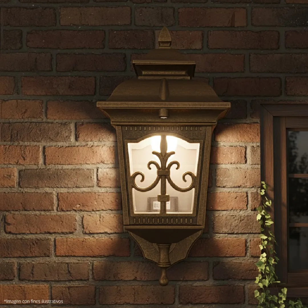 FAROL PARA EXTERIOR DORADO E27 2001S-1W — Lámparas para Exterior | Centro de Iluminación San Carlos