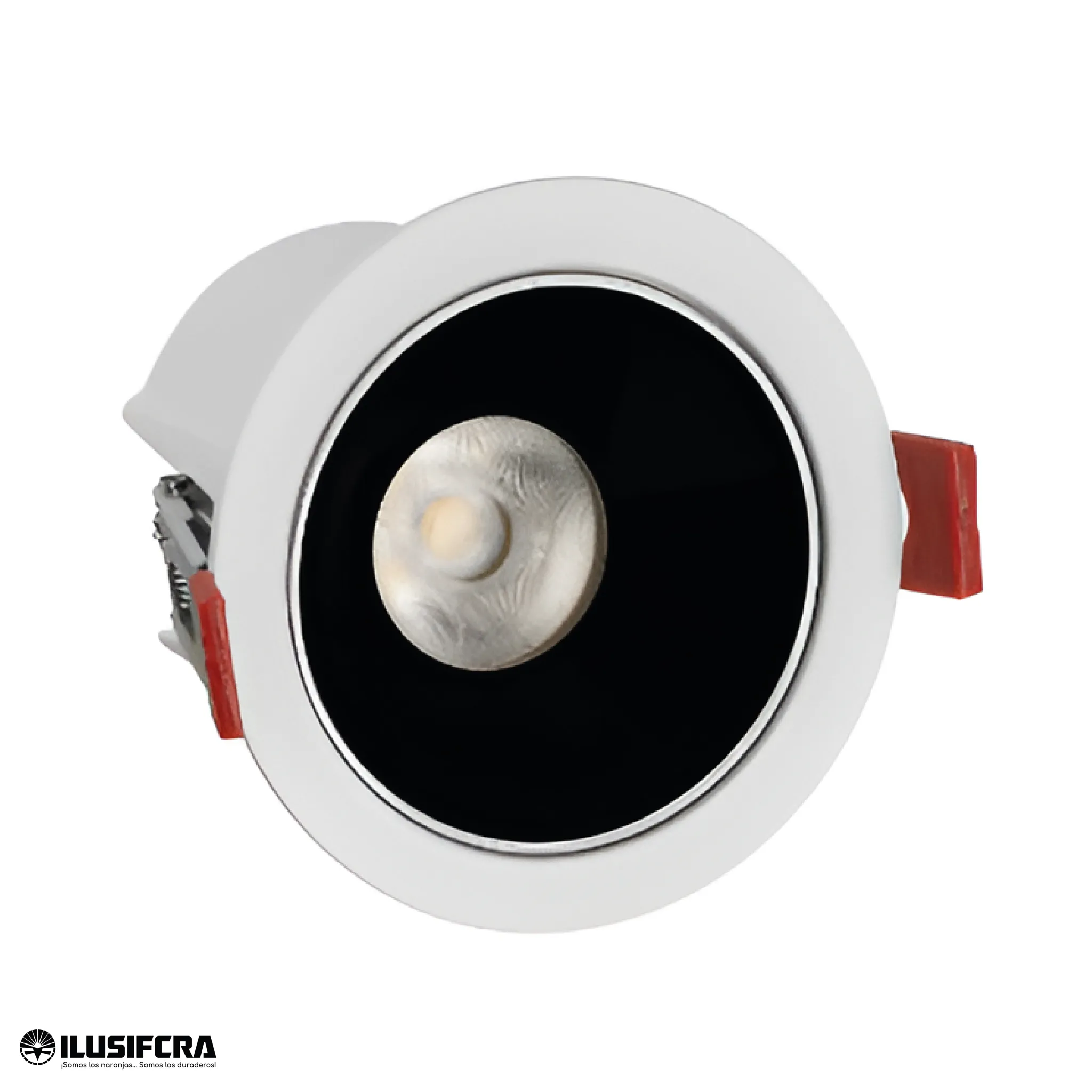 SPOT LED PT-3002 7W BASE BLANCO + BORDE NEGRO 6500K ILUSIFCRA — Spot LED | Centro de Iluminación San Carlos