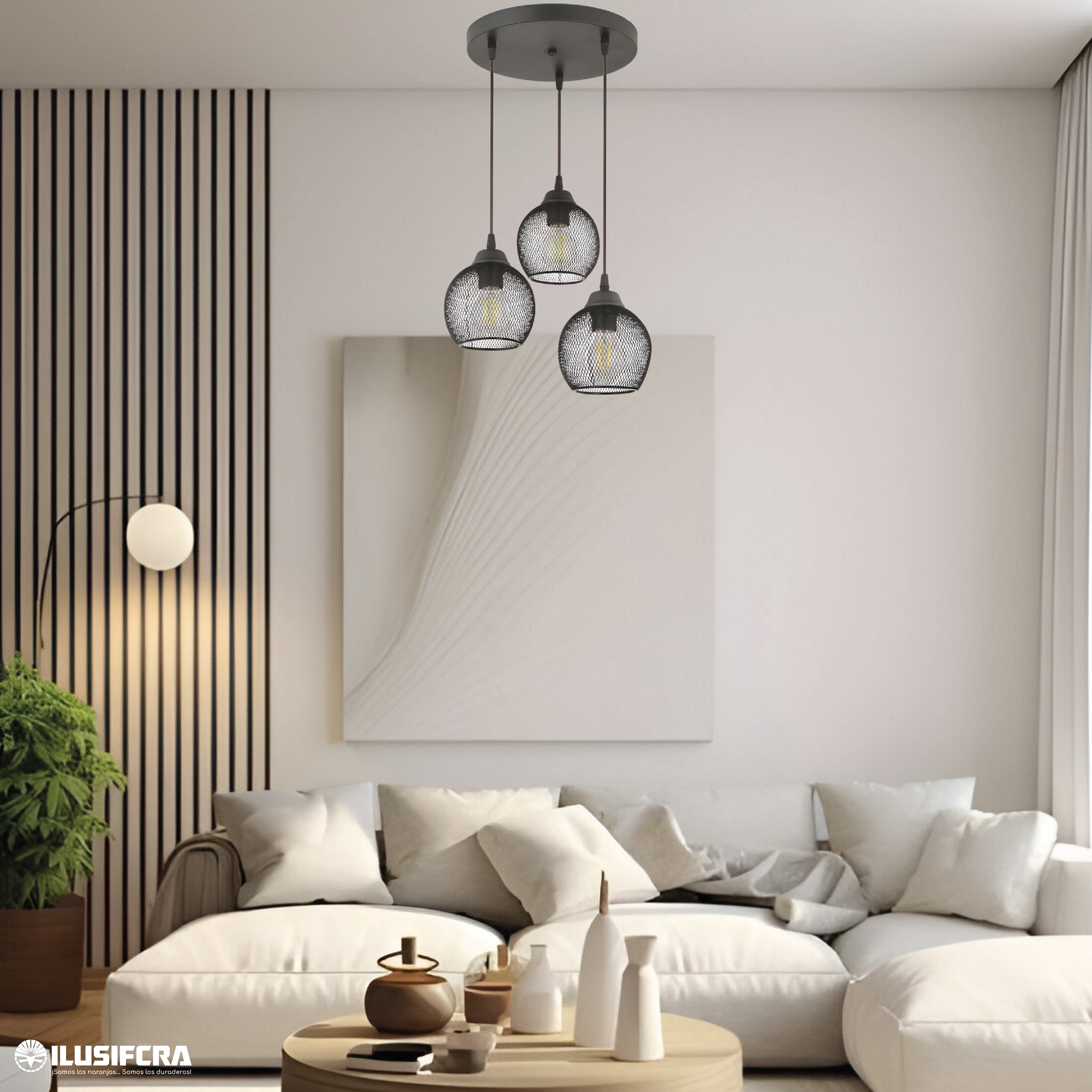 LÁMPARA DE COLGAR 3 ESFERAS ESTILO MALLA METÁLICA RÚSTICAS XH2438-3 — Lámparas de Colgar | Centro de Iluminación San Carlos
