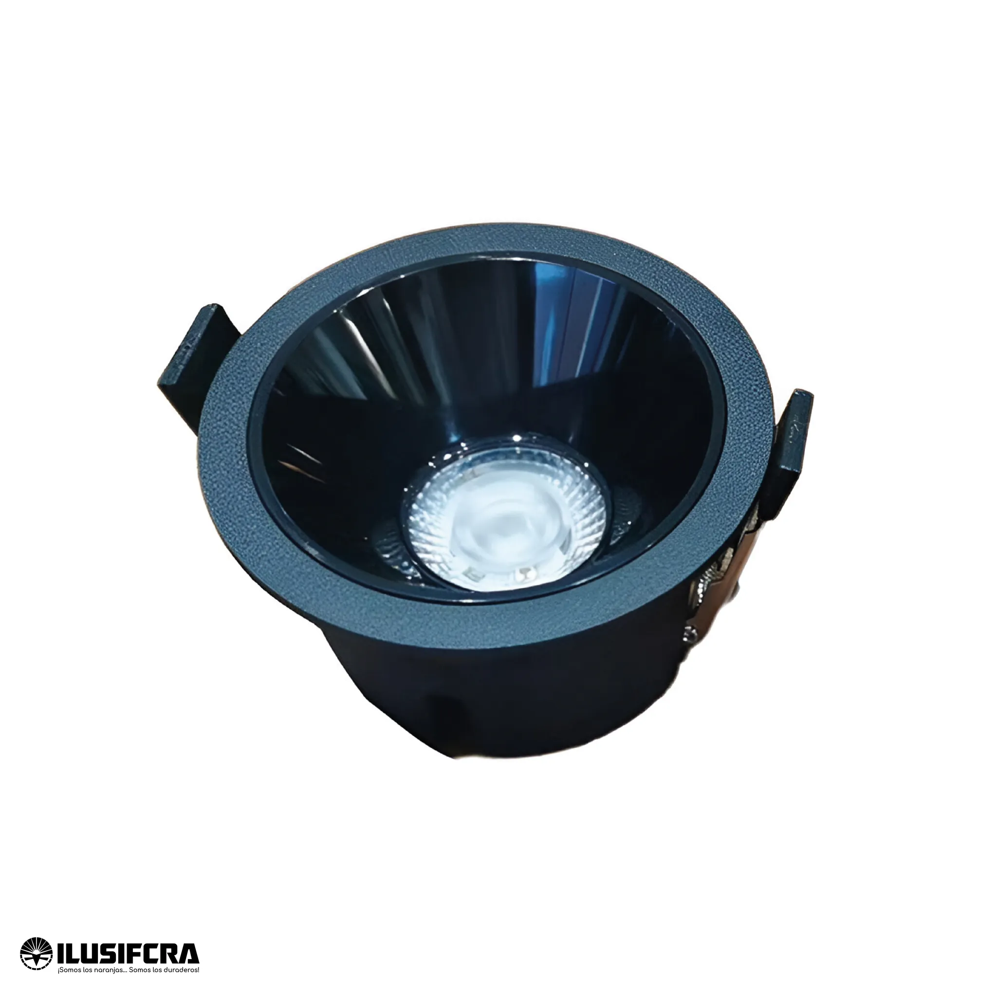 SPOT LED PT-3102 7W BASE NEGRO + BORDE NEGRO 6500K ILUSIFCRA — Spot LED | Centro de Iluminación San Carlos