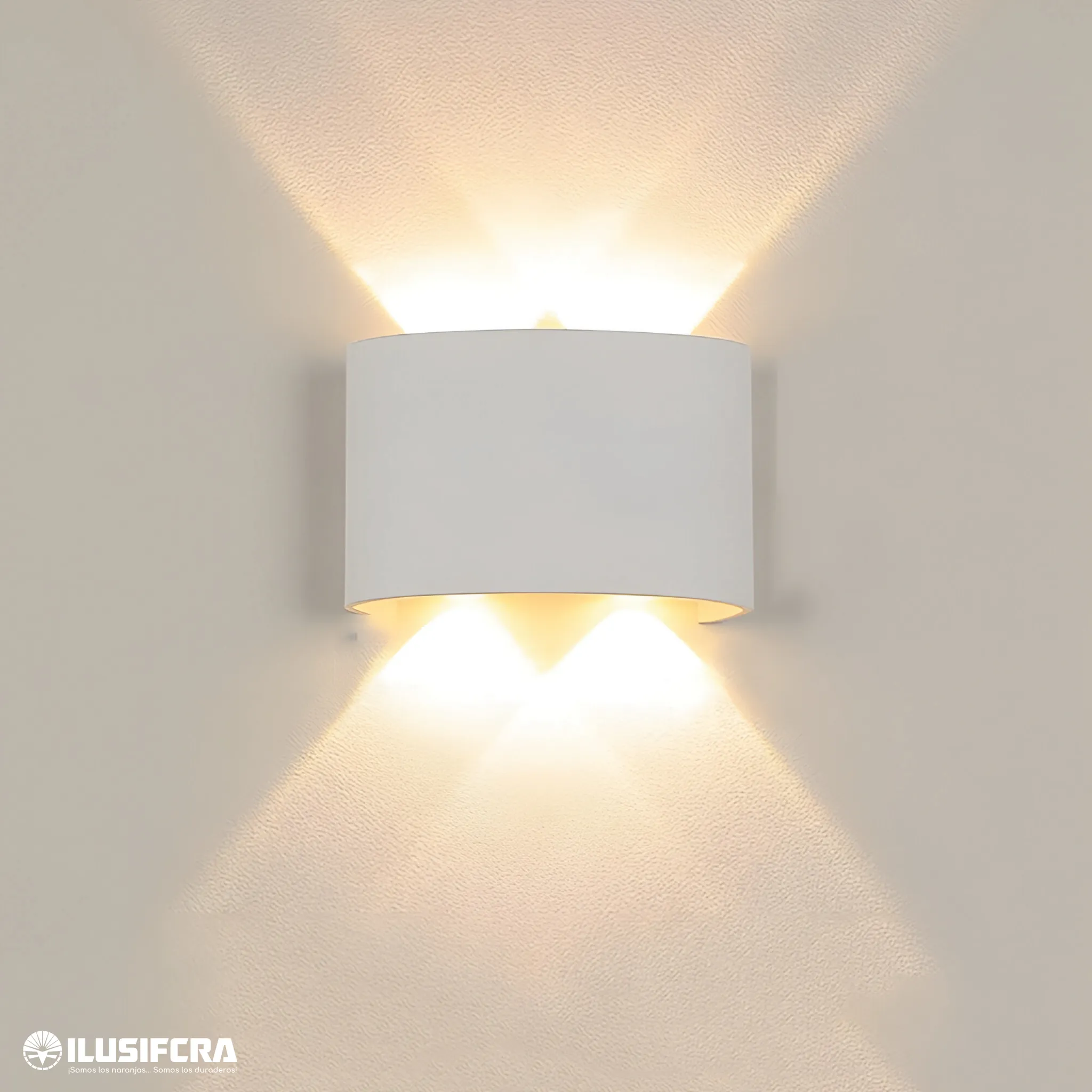 APLIQUE LED PARA PARED 2 LUCES OS-W02-4-4W 3202-2 BLANCO 6000K — Apliques LED de Pared | Centro de Iluminación San Carlos