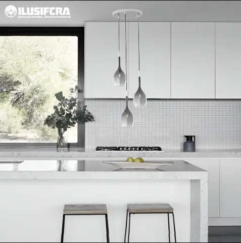 LÁMPARA DE COLGAR MINIMALISTA 3 COPAS DE VIDRIO 2805-3C — Lámparas de Colgar | Centro de Iluminación San Carlos