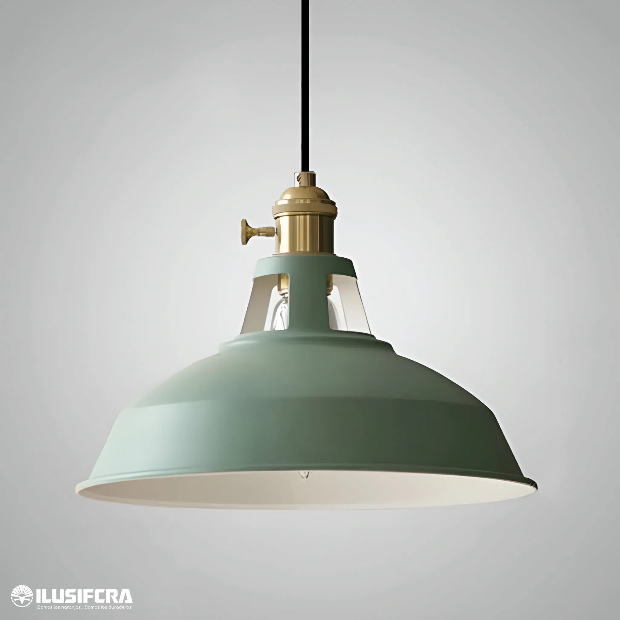 LÁMPARA COLGAR 0016-1 VERDE RETRO — Lámparas de Colgar | Centro de Iluminación San Carlos