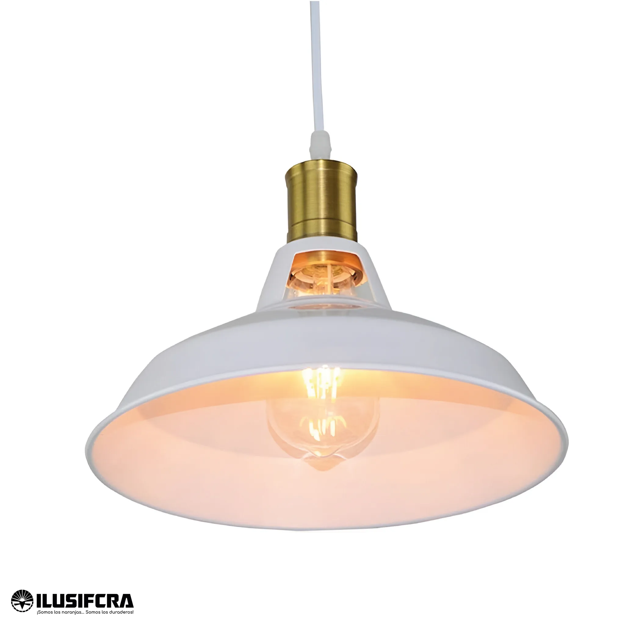 LÁMPARA DE COLGAR 0016-1 BLANCA — Lámparas de Colgar | Centro de Iluminación San Carlos
