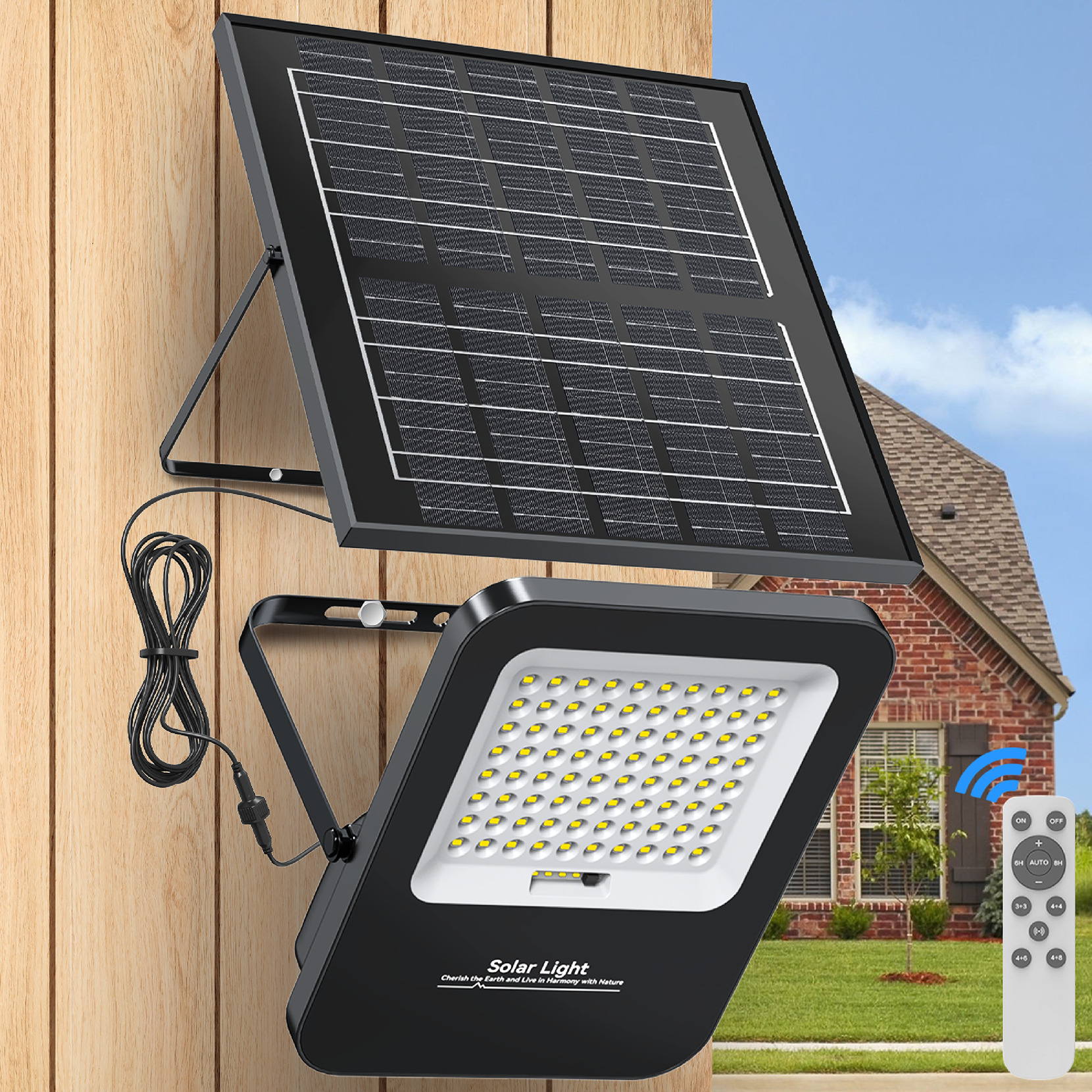 TENKOO XY 500W Solar Flood Lights Dusk to Dawn 6000K — Lámparas solares | Centro de Iluminación San Carlos