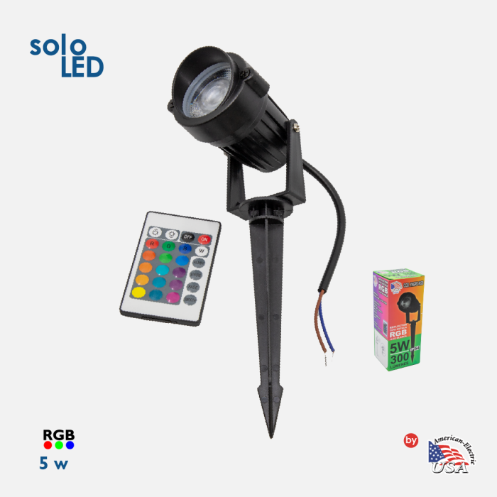 Lámpara LED American Electric con estaca para exterior - RGB YNGRD-RGB — Lámparas para Exterior | Centro de Iluminación San Carlos