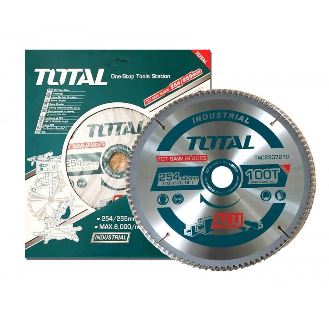 Disco de Sierra Circular TCT para Aluminio 10" 100T Total TAC2337210 — Herramientas | Centro de Iluminación San Carlos