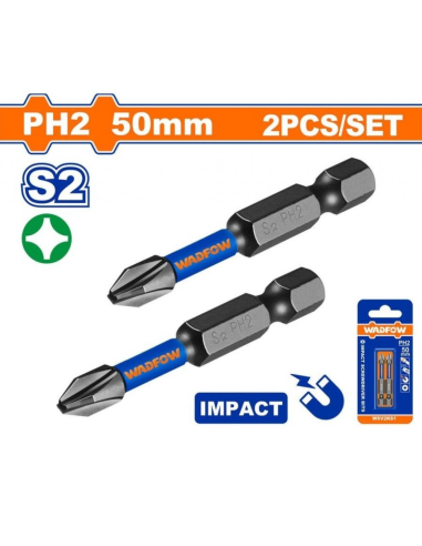 Set de Puntas PH2 50mm 200 Pzs Wadfow WSV2KPH25 — Herramientas | Centro de Iluminación San Carlos